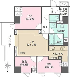 東京都渋谷区大山町【マンション】の間取り