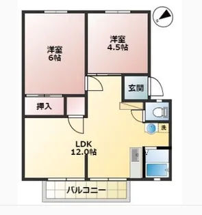 サンフラワー北鴻巣【1階】の間取り