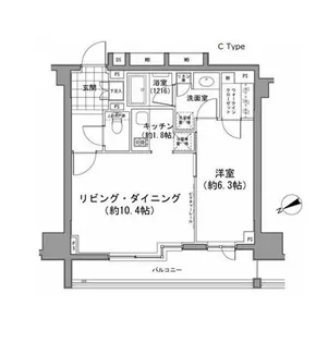 東京都中央区八丁堀3【マンション】の間取り