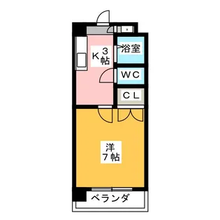 幸川マンション北館【3階】の間取り