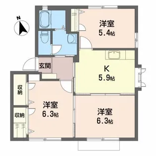 クラージュ【1階】の間取り