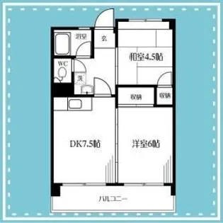 ネイヴィーフィールド井土ヶ谷【4階】の間取り