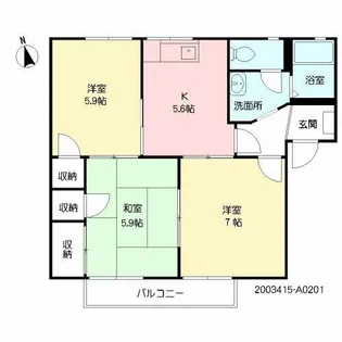 シンセリティ【2階】の間取り