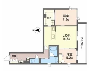 大阪府豊中市南桜塚2【マンション】の間取り