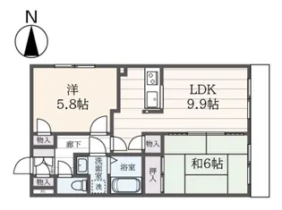 ヴィラドマーニ一橋学園【1階】の間取り