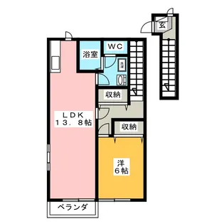 アバーロK【2階】の間取り