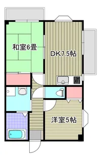 ヴィラ武智【3階】の間取り