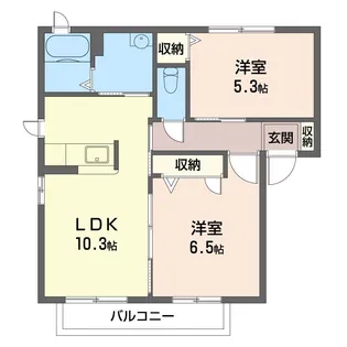 グリーンパークA【2階】の間取り
