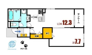 ヒルズ ミューズ【1階】の間取り