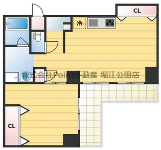 大阪府大阪市西区西本町1【マンション】の間取り