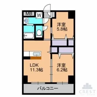 Porpora【3階】の間取り