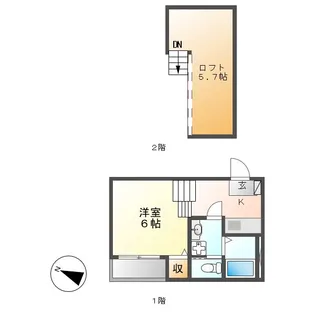 メゾン・ド・プランドール【2階】の間取り