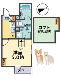 loulou今津(ルルイマヅ)【3階】の間取り