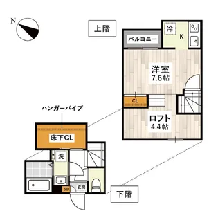 ADC新町Lucus【1階】の間取り