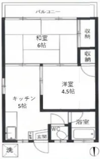 石原コーポ【1階】の間取り