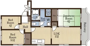 ライオンズマンション行徳【3階】の間取り