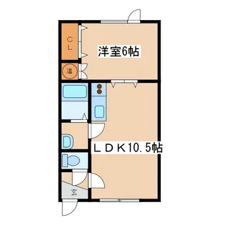 アーバン暁【1階】の間取り