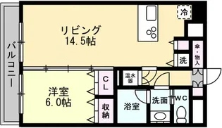 ファーストレーベン新富町【6階】の間取り