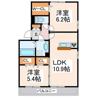 ソレイユヴィラ近見【3階】の間取り