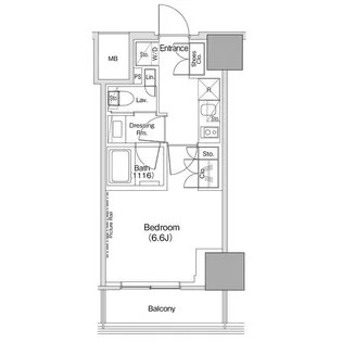 ザ・パークハビオ荏原中延駅前【13階】の間取り