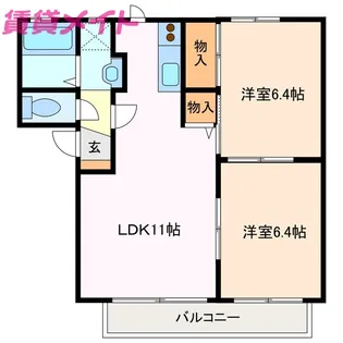 プレステージすずか A棟【2階】の間取り