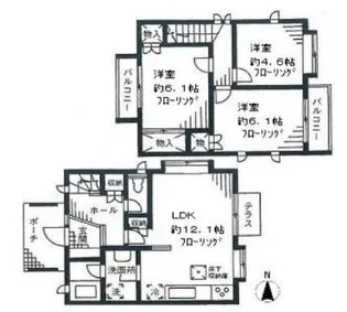 ヴェルドミール梶ヶ谷B棟の間取り