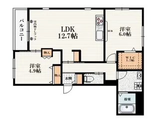 メゾンドスリジェ【4階】の間取り