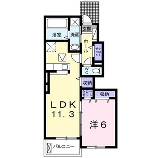 ボヌールC【1階】の間取り