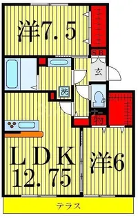 シトロンフレア【2階】の間取り