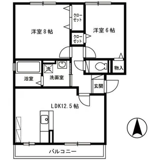 イズ・ミル中央【1階】の間取り