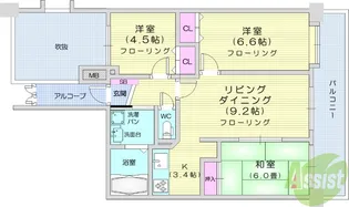 ライオンズガーデン泉中央【8階】の間取り