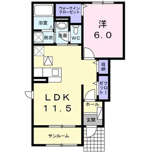 アッシュ ヒル II【1階】の間取り