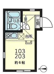 ユナイトアークス白楽【2階】の間取り