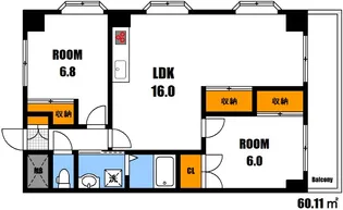 グランシャリオ【7階】の間取り