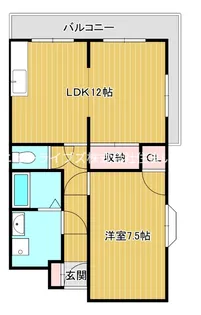 ハイツノボル(ハイツNOBORU)【4階】の間取り
