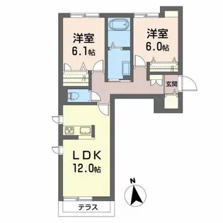 エスポワール緑町【1階】の間取り