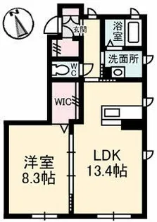 グランマスト高松中央 A棟【1階】の間取り
