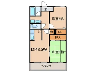 グリーンサム弐番館【2階】の間取り
