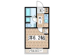 ブルースカイ横須賀【1階】の間取り