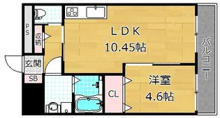 プラリア招提元町A棟【1階】の間取り