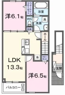 ヒラソール【2階】の間取り