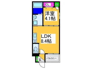 ルミナソナーレ矢田【3階】の間取り