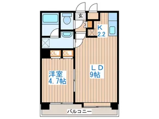 エ-デルプラッツ山の手【6階】の間取り