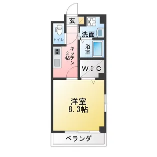 プレミアムキャッスル鳴海【2階】の間取り