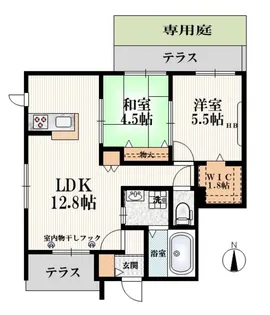 BORIKI みなみおおいずみ【1階】の間取り