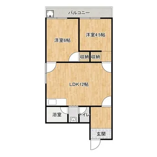 西ノ京ハイツ【3階】の間取り