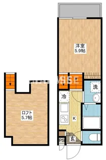 デ・クメール西小路【2階】の間取り