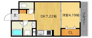 リアライズ長居公園通【3階】の間取り