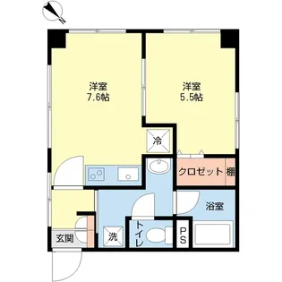 マルヤマンション【2階】の間取り