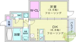 アンセル長町A【1階】の間取り